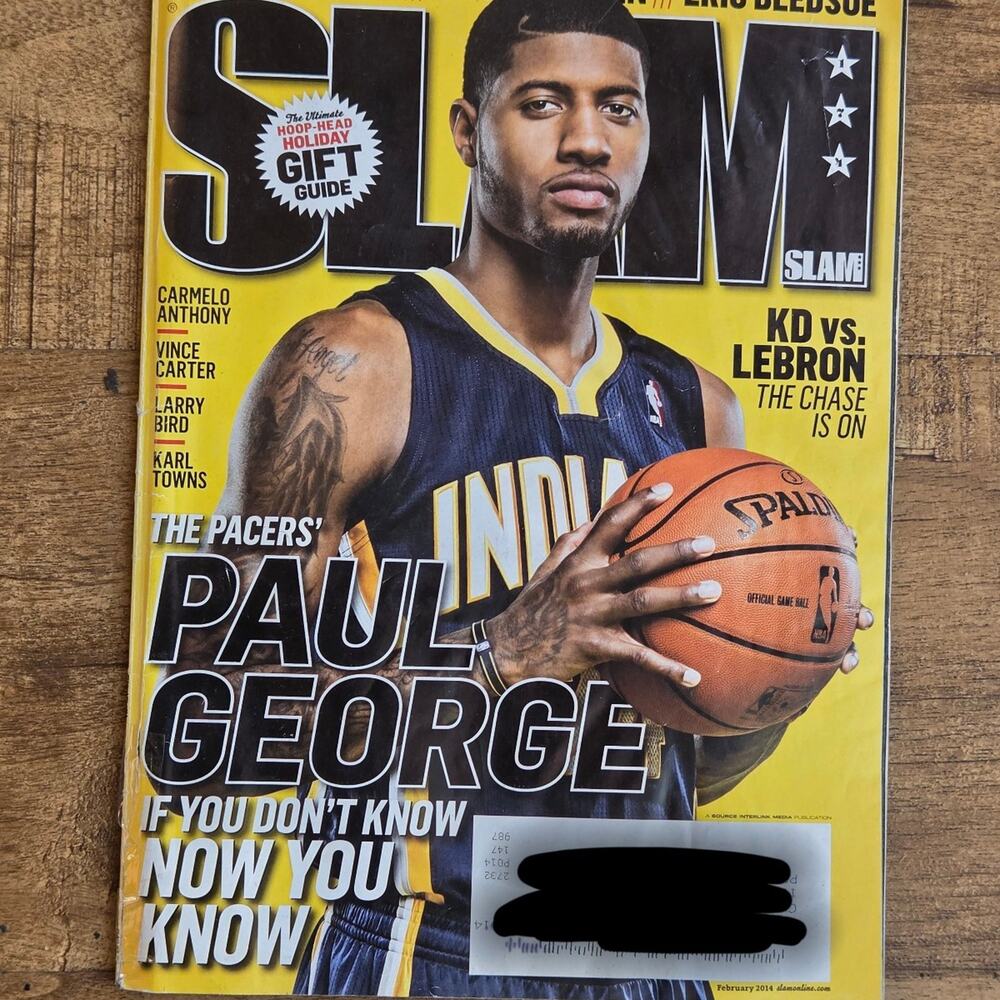 February 2014 SLAM Paul George Indiana Pacers Cover Magazine Issue